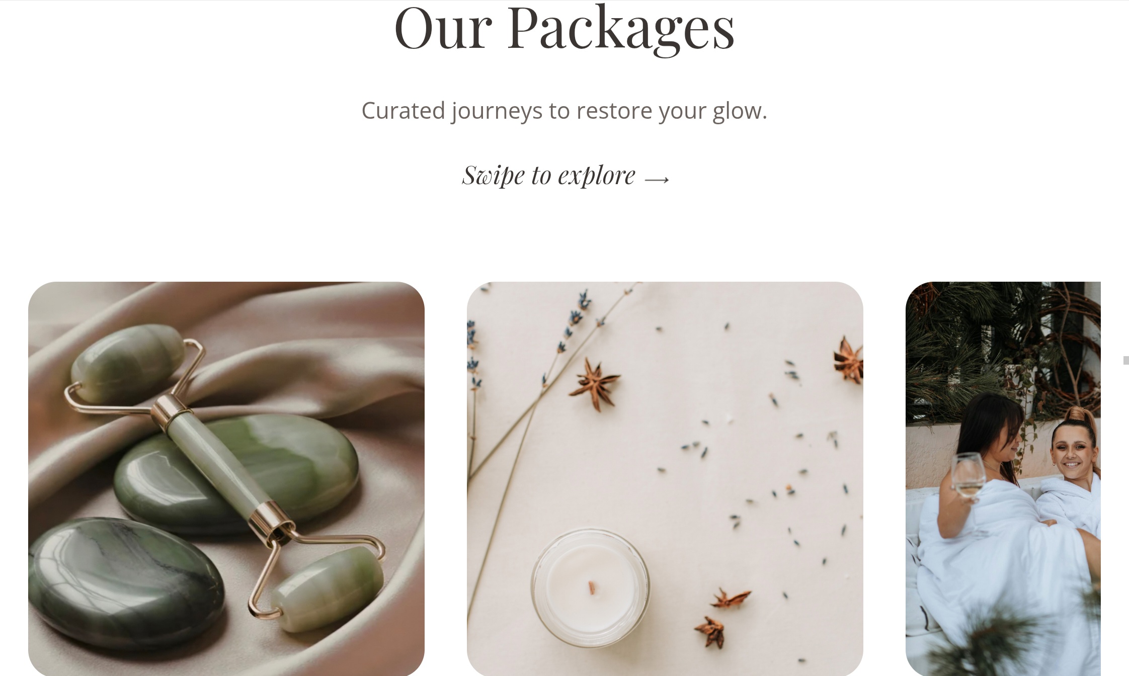 Spa and wellness website design